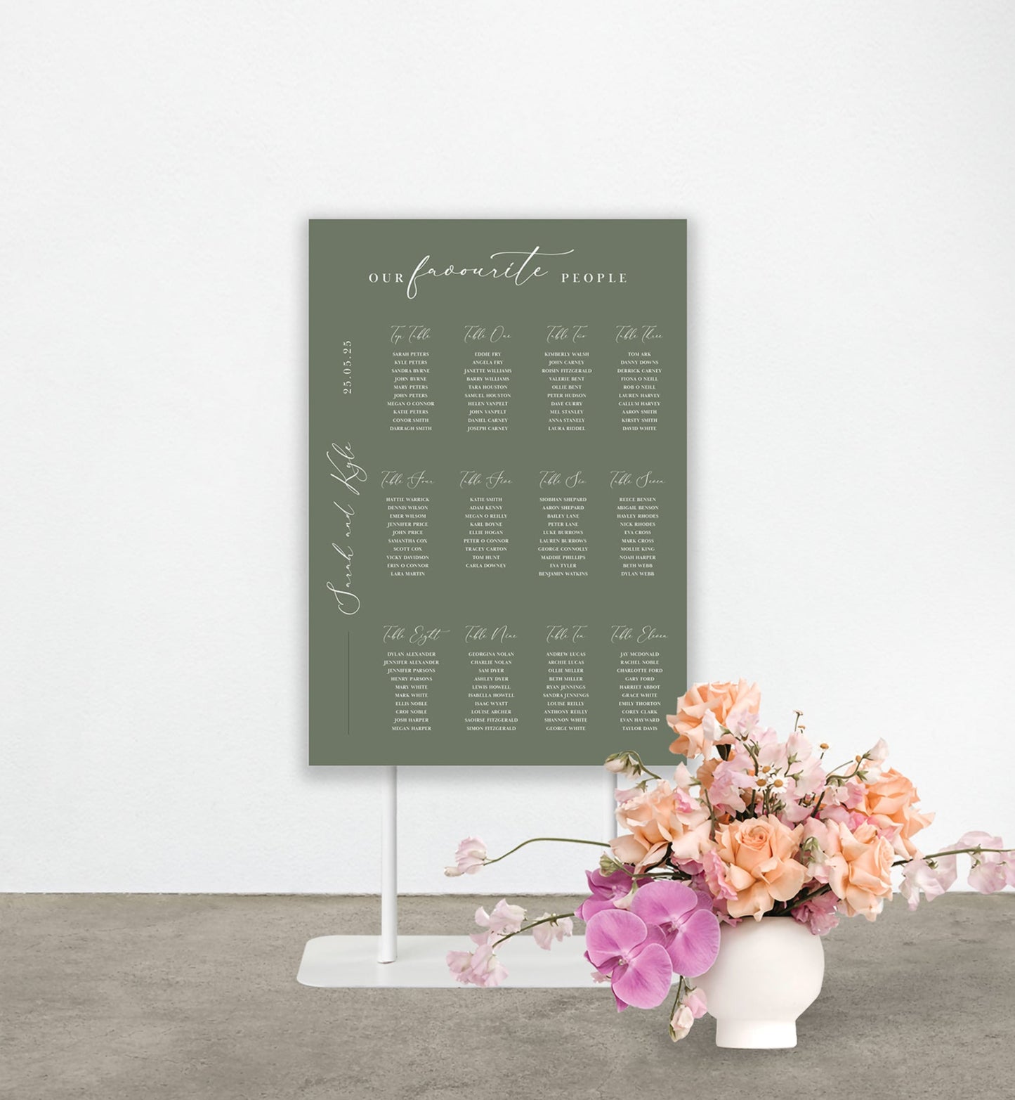 Love Bug Seating Chart