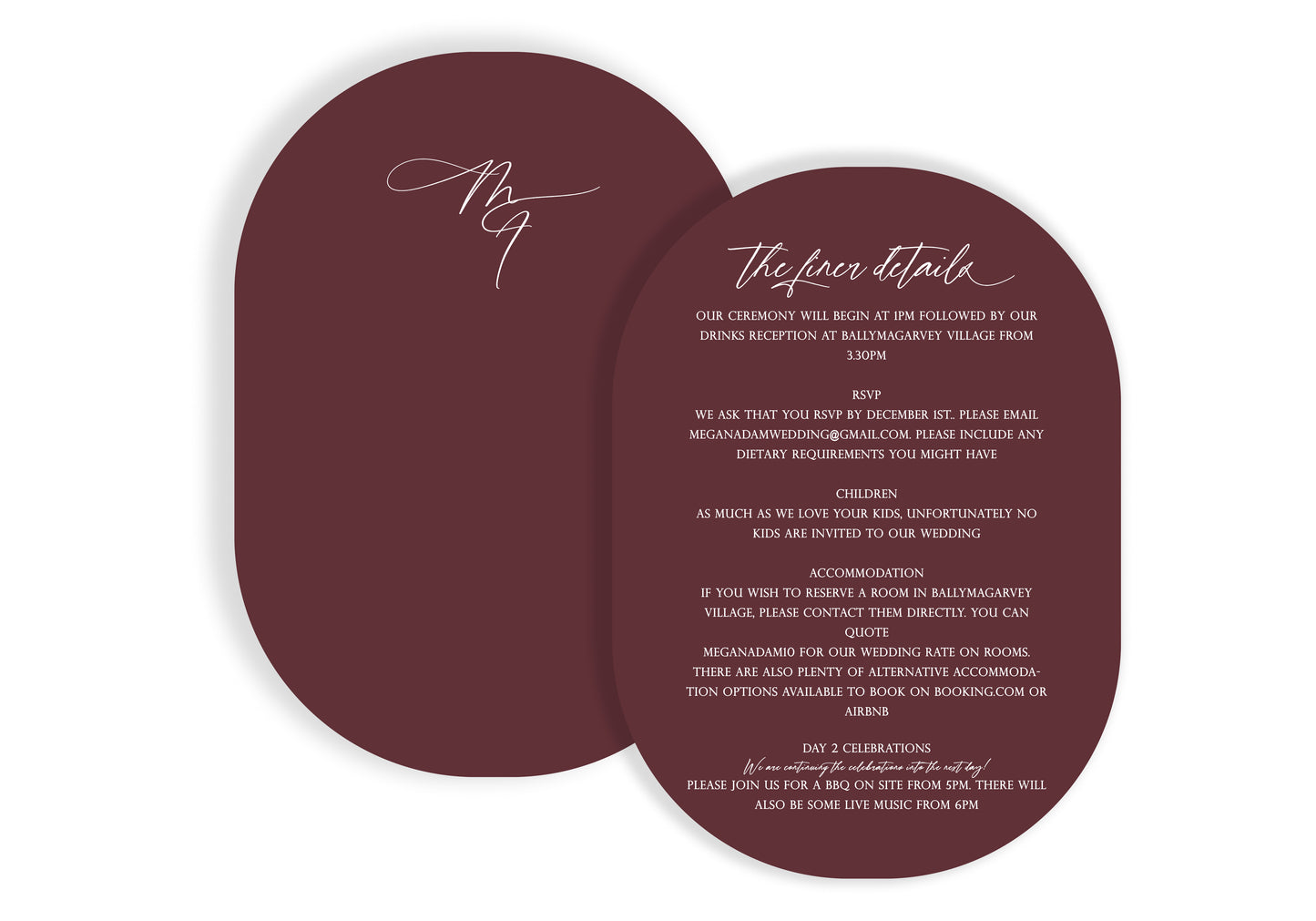 Floral Dream RSVP/Details Card