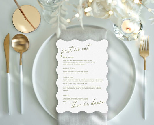 First Love Menu