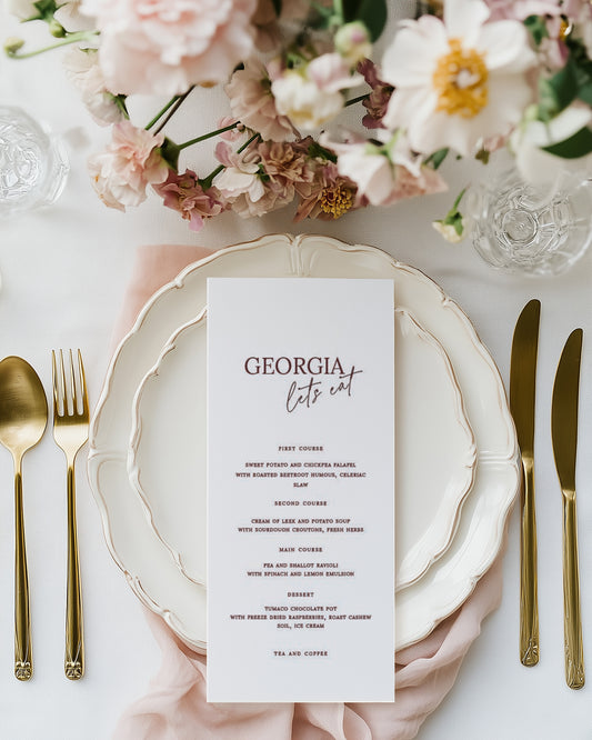 Ocean Dream Menu