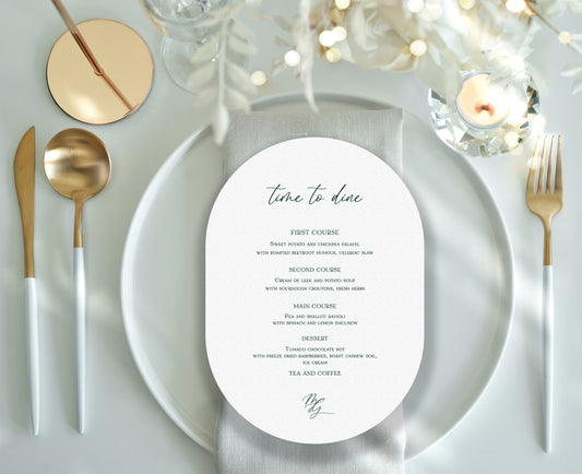 Time to Dine Menu